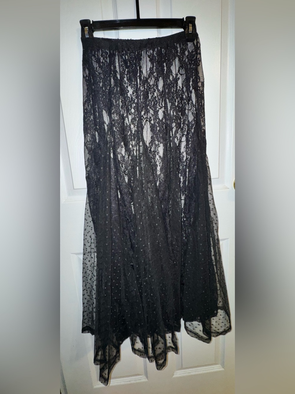 Black Lace Maxi Skirt
